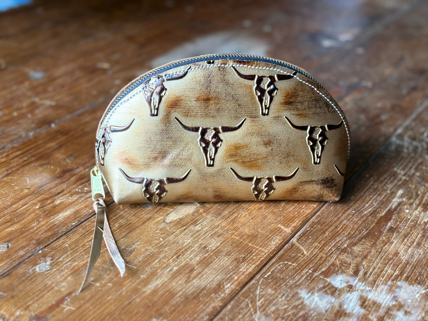 Copper Skull Makeup Bag