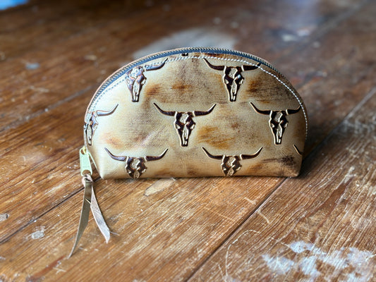 Copper Skull Makeup Bag