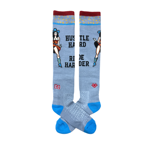 Bad Cowgirl Co. Hustle Hard, Ride Harder Performance Boot Socks