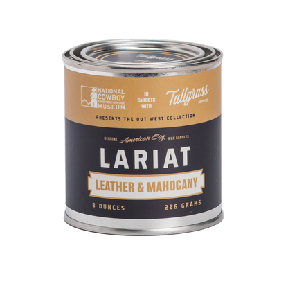 Lariat: Leather + Mahogany Soy Wax Candle